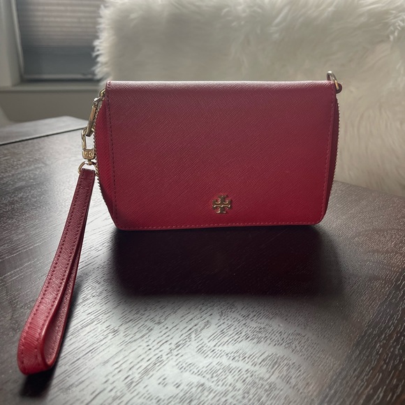 Tory Burch Red Leather Wristlet - Picture 3 of 8